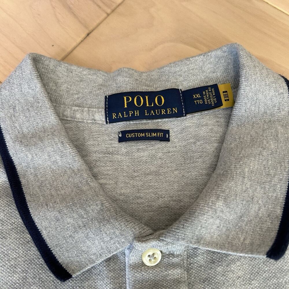Polo Ralph Lauren Jersey Knit Shirt Sash Big Pony **Stain Shirt Sleeve Men’s 2XL - Picture 5 of 8